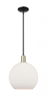Athens - 1 Light - 12 inch - Black Antique Brass - Stem hung - Mini Pendant (3442|716-1S-BAB-G121-12)
