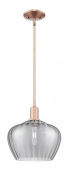 Fenton - 1 Light - 11 inch - Antique Copper - Stem hung - Mini Pendant (3442|716-1S-AC-G93-L)