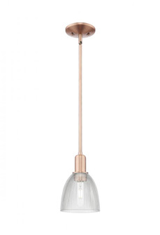Castile - 1 Light - 6 inch - Antique Copper - Stem hung - Mini Pendant (3442|716-1S-AC-G382)