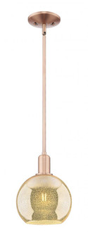 Athens - 1 Light - 8 inch - Antique Copper - Stem hung - Mini Pendant (3442|716-1S-AC-G128-8)