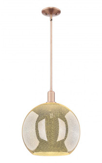 Athens - 1 Light - 14 inch - Antique Copper - Stem hung - Mini Pendant (3442|716-1S-AC-G128-14)