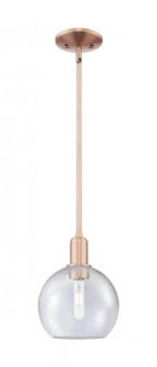 Athens - 1 Light - 8 inch - Antique Copper - Stem hung - Mini Pendant (3442|716-1S-AC-G124-8)
