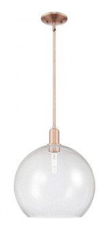 Athens - 1 Light - 14 inch - Antique Copper - Stem hung - Mini Pendant (3442|716-1S-AC-G124-14)