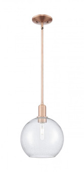 Athens - 1 Light - 10 inch - Antique Copper - Stem hung - Mini Pendant (3442|716-1S-AC-G124-10)