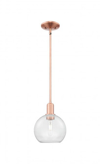 Athens - 1 Light - 8 inch - Antique Copper - Stem hung - Mini Pendant (3442|716-1S-AC-G122-8)