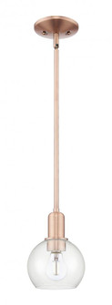 Athens - 1 Light - 6 inch - Antique Copper - Stem hung - Mini Pendant (3442|716-1S-AC-G122-6)
