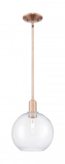 Athens - 1 Light - 10 inch - Antique Copper - Stem hung - Mini Pendant (3442|716-1S-AC-G122-10)