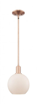 Athens - 1 Light - 8 inch - Antique Copper - Stem hung - Mini Pendant (3442|716-1S-AC-G121-8)