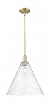 Berkshire Glass - 1 Light - 16 inch - Antique Brass - Stem hung - Mini Pendant (3442|716-1S-AB-GBC-164)