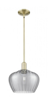 Fenton - 1 Light - 11 inch - Antique Brass - Stem hung - Mini Pendant (3442|716-1S-AB-G93-L)