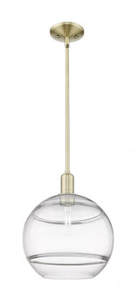 Rochester - 1 Light - 12 inch - Antique Brass - Stem hung - Mini Pendant (3442|716-1S-AB-G556-12CL)