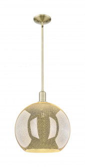 Athens - 1 Light - 14 inch - Antique Brass - Stem hung - Mini Pendant (3442|716-1S-AB-G128-14)