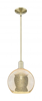Athens - 1 Light - 10 inch - Antique Brass - Stem hung - Mini Pendant (3442|716-1S-AB-G128-10)