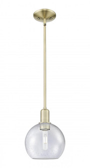 Athens - 1 Light - 8 inch - Antique Brass - Stem hung - Mini Pendant (3442|716-1S-AB-G124-8)