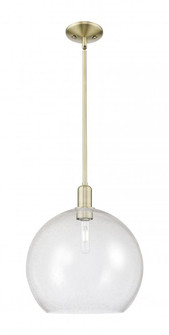 Athens - 1 Light - 14 inch - Antique Brass - Stem hung - Mini Pendant (3442|716-1S-AB-G124-14)