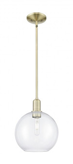 Athens - 1 Light - 10 inch - Antique Brass - Stem hung - Mini Pendant (3442|716-1S-AB-G122-10)