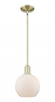 Athens - 1 Light - 8 inch - Antique Brass - Stem hung - Mini Pendant (3442|716-1S-AB-G121-8)