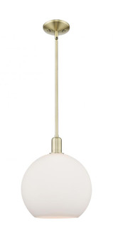 Athens - 1 Light - 12 inch - Antique Brass - Stem hung - Mini Pendant (3442|716-1S-AB-G121-12)