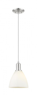 Bristol - 1 Light - 8 inch - Brushed Satin Nickel - Cord hung - Mini Pendant (3442|716-1P-SN-GBD-751)