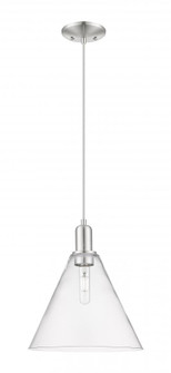 Berkshire Glass - 1 Light - 12 inch - Brushed Satin Nickel - Cord hung - Mini Pendant (3442|716-1P-SN-GBC-122)
