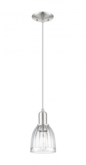 Brookfield - 1 Light - 6 inch - Brushed Satin Nickel - Cord hung - Mini Pendant (3442|716-1P-SN-G442)