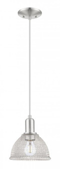 Arietta - 1 Light - 8 inch - Brushed Satin Nickel - Cord hung - Mini Pendant (3442|716-1P-SN-G422)