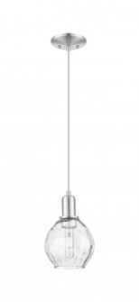 Waverly - 1 Light - 6 inch - Brushed Satin Nickel - Cord hung - Mini Pendant (3442|716-1P-SN-G362)