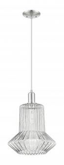 Springwater - 1 Light - 12 inch - Brushed Satin Nickel - Cord hung - Mini Pendant (3442|716-1P-SN-G212)