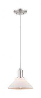Orwell - 1 Light - 8 inch - Brushed Satin Nickel - Cord hung - Mini Pendant (3442|716-1P-SN-G131)