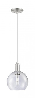Athens - 1 Light - 8 inch - Brushed Satin Nickel - Cord hung - Mini Pendant (3442|716-1P-SN-G124-8)