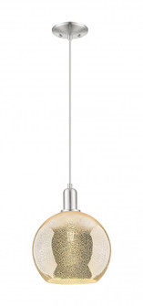 Athens - 1 Light - 10 inch - Brushed Satin Nickel - Cord hung - Mini Pendant (3442|716-1P-SN-G128-10)