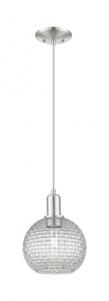 Athens - 1 Light - 8 inch - Brushed Satin Nickel - Cord hung - Mini Pendant (3442|716-1P-SN-G122C-8CL)
