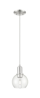 Athens - 1 Light - 6 inch - Brushed Satin Nickel - Cord hung - Mini Pendant (3442|716-1P-SN-G122-6)