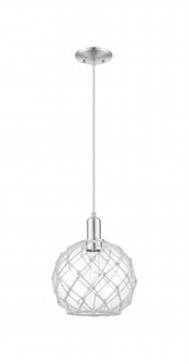 Farmhouse Rope - 1 Light - 10 inch - Brushed Satin Nickel - Cord hung - Mini Pendant (3442|716-1P-SN-G122-10RW)