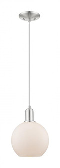 Athens - 1 Light - 8 inch - Brushed Satin Nickel - Cord hung - Mini Pendant (3442|716-1P-SN-G121-8)