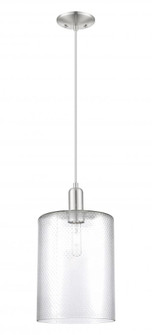 Cobbleskill - 1 Light - 9 inch - Brushed Satin Nickel - Cord hung - Mini Pendant (3442|716-1P-SN-G112-L)