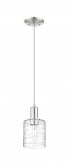 Cobbleskill - 1 Light - 5 inch - Brushed Satin Nickel - Cord hung - Mini Pendant (3442|716-1P-SN-G1113)
