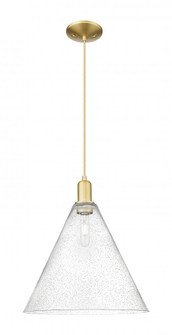 Berkshire Glass - 1 Light - 16 inch - Satin Gold - Cord hung - Mini Pendant (3442|716-1P-SG-GBC-164)