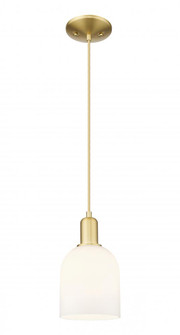 Bella - 1 Light - 6 inch - Satin Gold - Cord hung - Mini Pendant (3442|716-1P-SG-G558-6GWH)