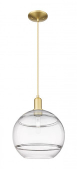 Rochester - 1 Light - 12 inch - Satin Gold - Cord hung - Mini Pendant (3442|716-1P-SG-G556-12CL)