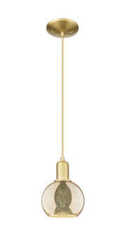 Athens - 1 Light - 6 inch - Satin Gold - Cord hung - Mini Pendant (3442|716-1P-SG-G128-6)