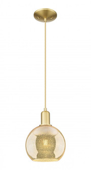 Athens - 1 Light - 8 inch - Satin Gold - Cord hung - Mini Pendant (3442|716-1P-SG-G128-8)