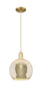 Athens - 1 Light - 10 inch - Satin Gold - Cord hung - Mini Pendant (3442|716-1P-SG-G128-10)
