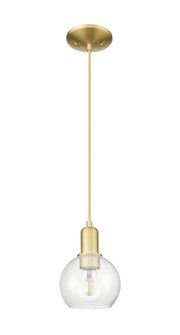 Athens - 1 Light - 6 inch - Satin Gold - Cord hung - Mini Pendant (3442|716-1P-SG-G124-6)