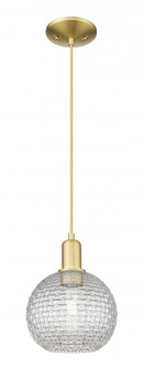 Athens - 1 Light - 8 inch - Satin Gold - Cord hung - Mini Pendant (3442|716-1P-SG-G122C-8CL)