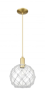 Farmhouse Rope - 1 Light - 10 inch - Satin Gold - Cord hung - Mini Pendant (3442|716-1P-SG-G122-10RW)
