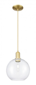 Athens - 1 Light - 10 inch - Satin Gold - Cord hung - Mini Pendant (3442|716-1P-SG-G122-10)