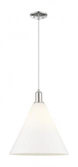 Berkshire Glass - 1 Light - 16 inch - Polished Nickel - Cord hung - Mini Pendant (3442|716-1P-PN-GBC-161)