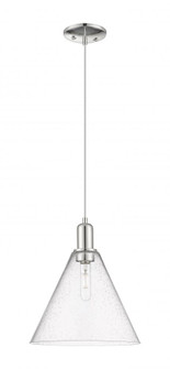 Berkshire Glass - 1 Light - 12 inch - Polished Nickel - Cord hung - Mini Pendant (3442|716-1P-PN-GBC-124)