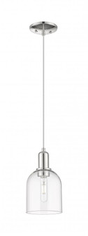 Bella - 1 Light - 6 inch - Polished Nickel - Cord hung - Mini Pendant (3442|716-1P-PN-G558-6CL)